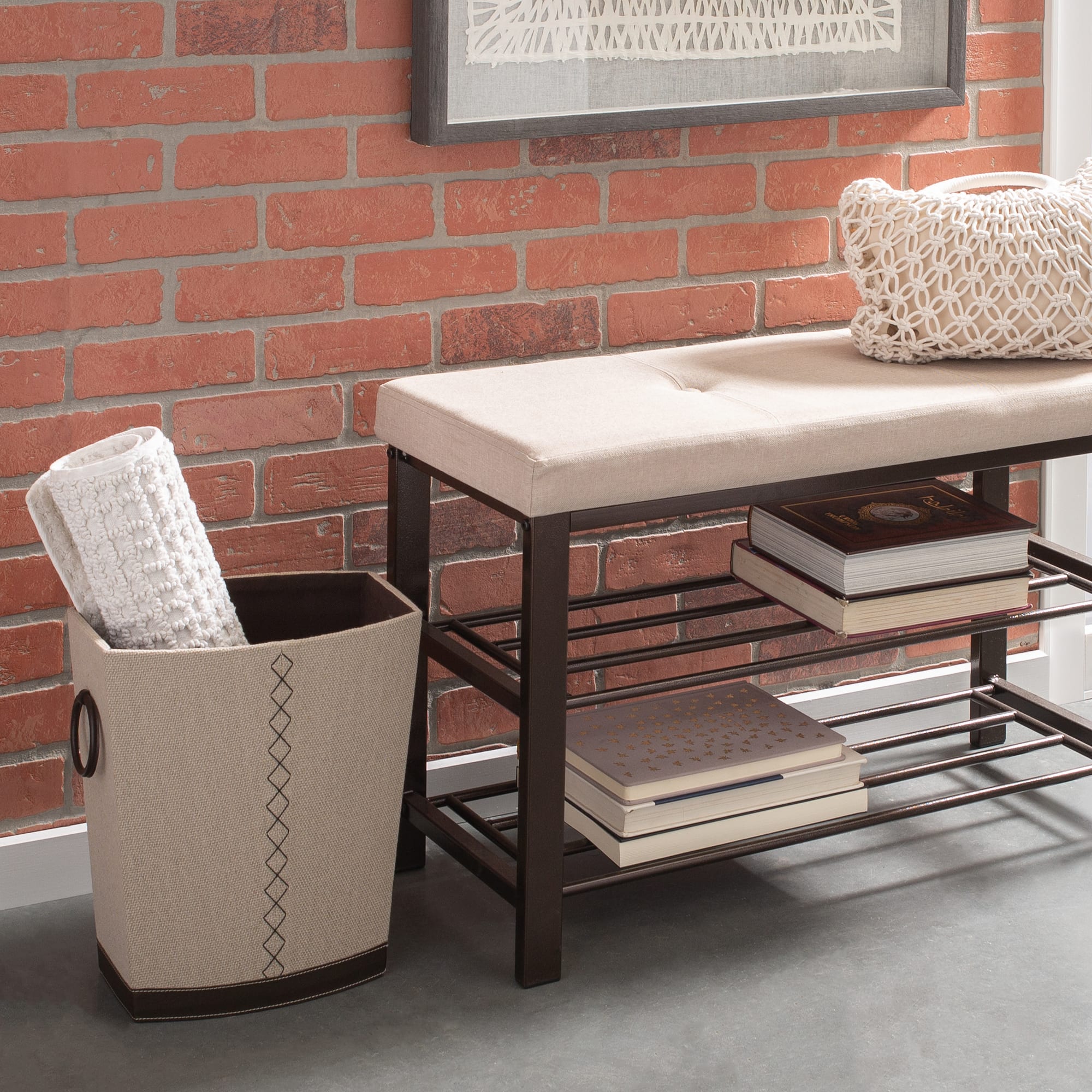 Organize It All Beige Multi-Purpose Basket